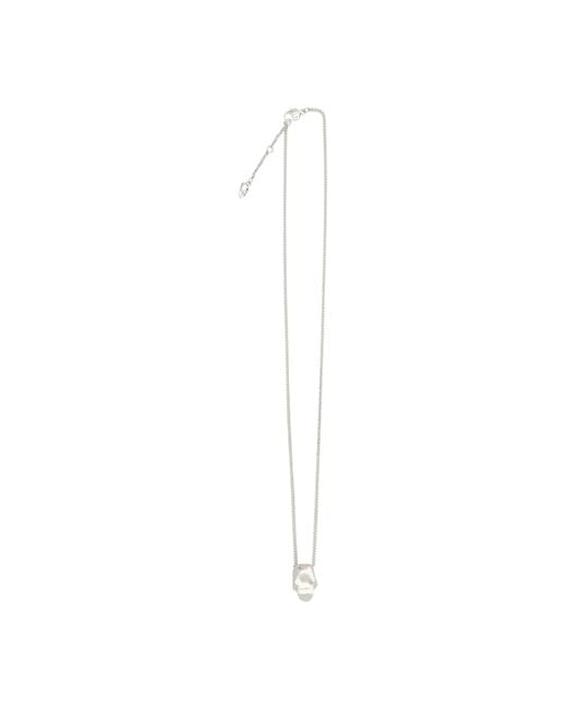 McQueen White Skull Necklace Brass Necklaces for men