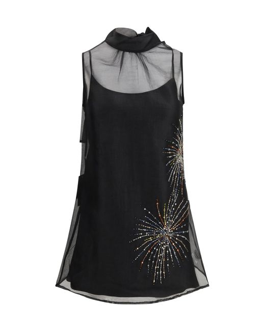 Staud Black Albee Mini Dress