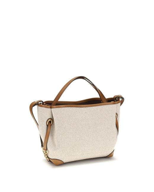 Chloé White Handbag Clover Fabric Handbags