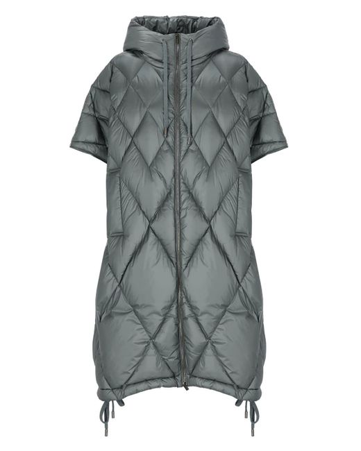 Peserico Gray Padded And Quilted Cape