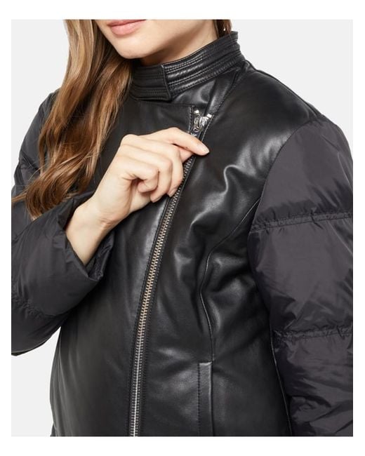 Emporio Armani White Hybrid Leather Caban Jacket Clothing Coats