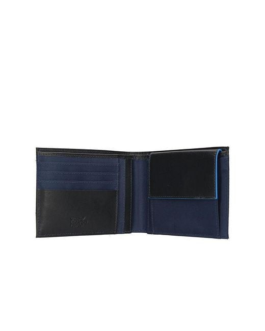 Piquadro Blue Wallet Recycled Nylon Bags for men