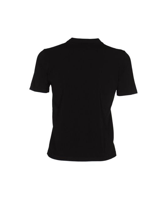Roberto Collina Black Round Neck Slim Plain T-Shirt