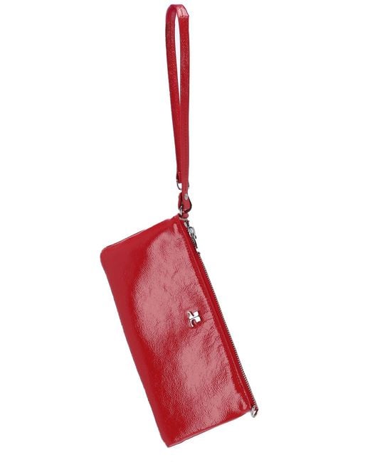 Courreges Red Bags Varnished Cow Leather