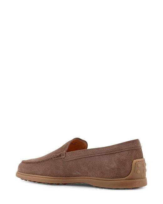 Tod's Brown Suede Loafers for men