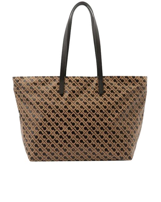Gherardini Brown Large Shopper Leather