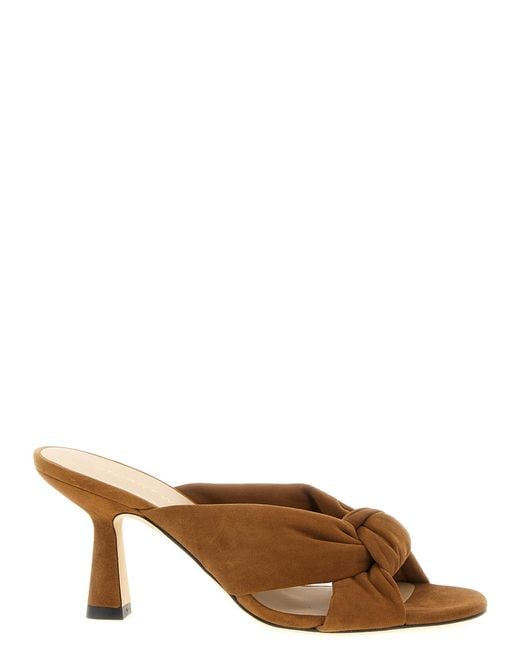 Stuart Weitzman Brown Soplaya Slides