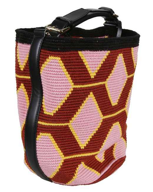 Colville Black Hexagon Cylinder Crossbody Bag