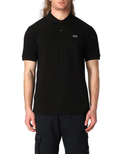 Lacoste Black Original L.12.12 Piqué Short-Sleeved Polo Shirt for men