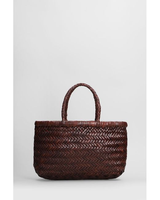 Dragon Diffusion Brown Mini Flat Gora Baskt Hand Bag