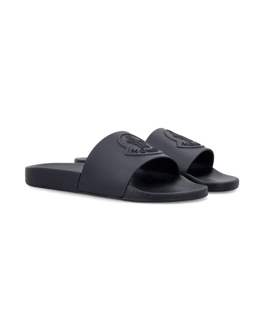 Moncler Blue Basile Slides Shoes for men
