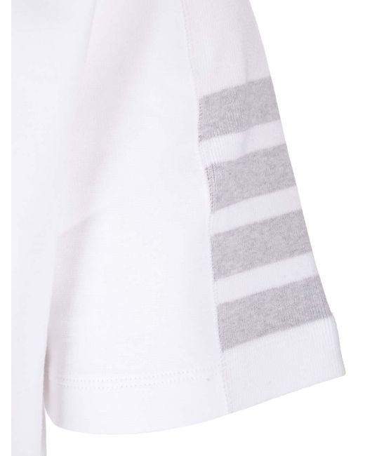 Thom Browne White Short Sleeve T-Shirt for men