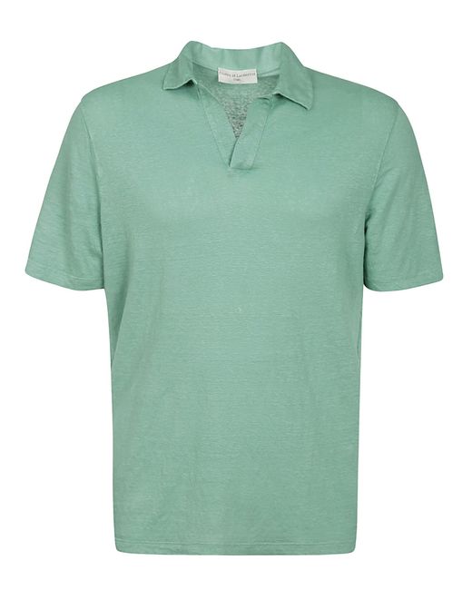 FILIPPO DE LAURENTIIS Green Polo Skipper Ss for men