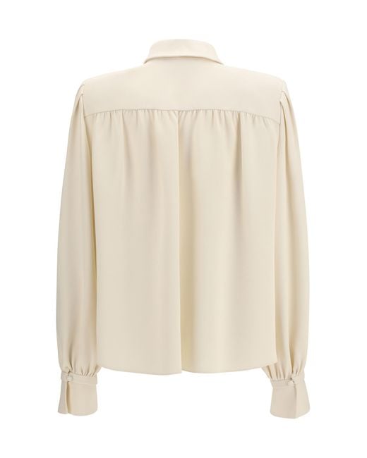 Valentino White Cady Couture Shirt Silk