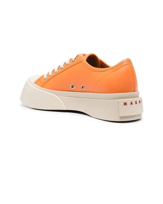 Marni Orange Soft Calf Leather Pablo Sneaker for men