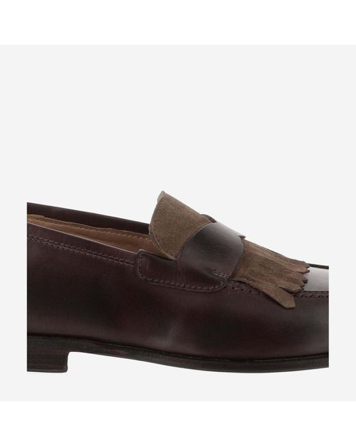 Herve Chapelier Brown Leather Loafers