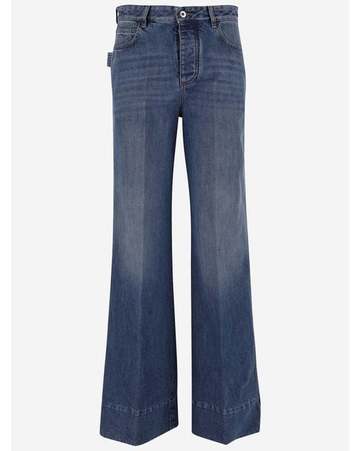 Bottega Veneta Blue Cotton Denim Jeans Trousers