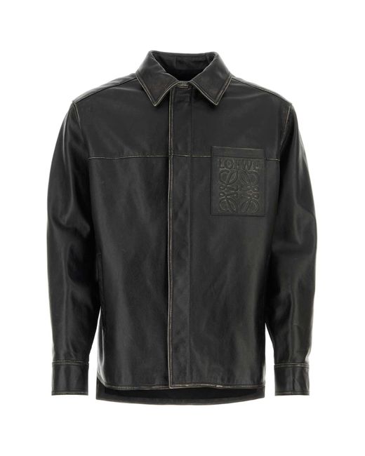 Loewe Black Nappa Leather Shirt for men