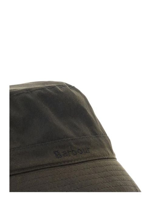 Barbour Brown Bucket Hat Cotton for men