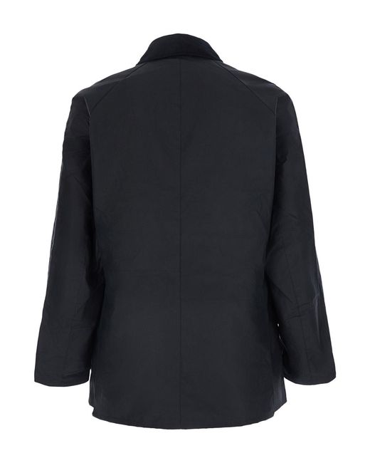 Barbour Blue Waxed Jacket Ashby Coat for men