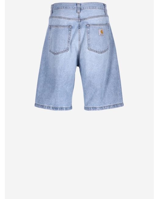 Carhartt Blue Cotton Shorts Landon Robertson Jean for men