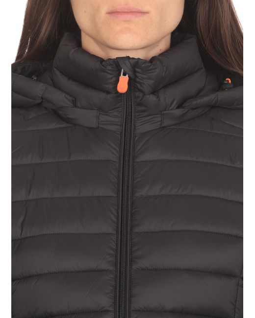 Save The Duck Black Carol Long Padded Jacket