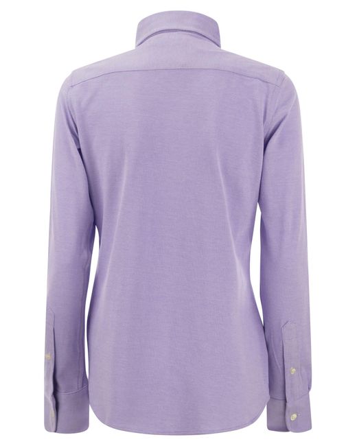 Polo Ralph Lauren Purple Cotton Oxford Shirt