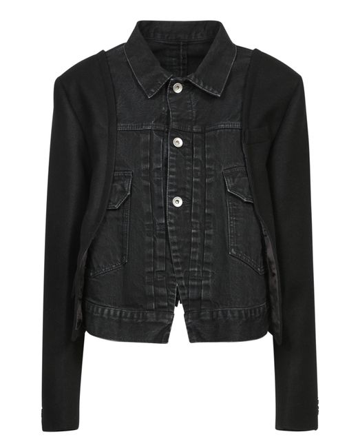 Sacai Black Short Denim Jacket