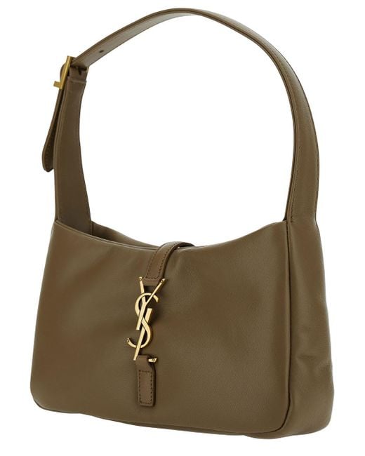 Saint Laurent Brown Le 5 À 7 Padded Shoulder Bag With Logo Detail