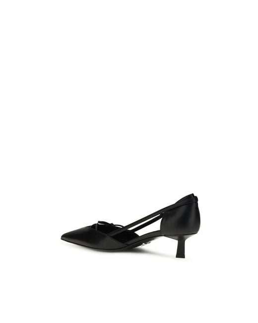 Prada Black Goatskin High Heel Pumps