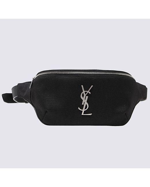 Saint Laurent Black Canvas Belt Bag for men