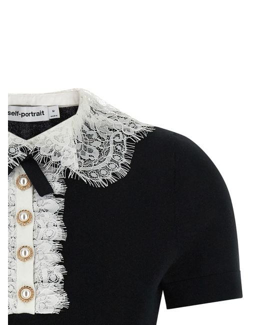 Self-Portrait Black Wool Blouse