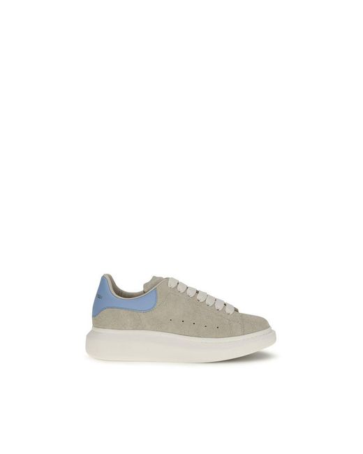 McQueen Natural Calf Leather Bos Taurus Chunky Sneakers for men
