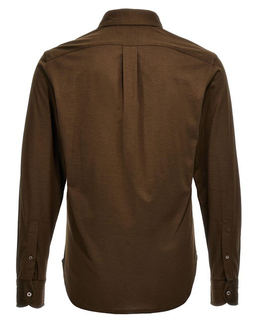 Tom Ford Brown Silk Blend Shirt Shirt, Blouse for men