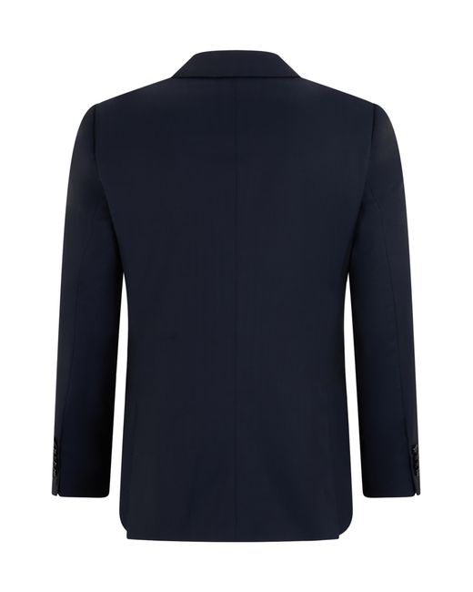 Boss Blue Single-Breasted Wool Jacket Virgin Suit & Dinner for men
