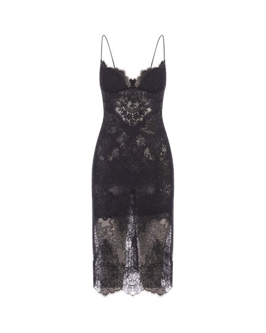 Ermanno Scervino Black All-Over Lace Lingerie Dress