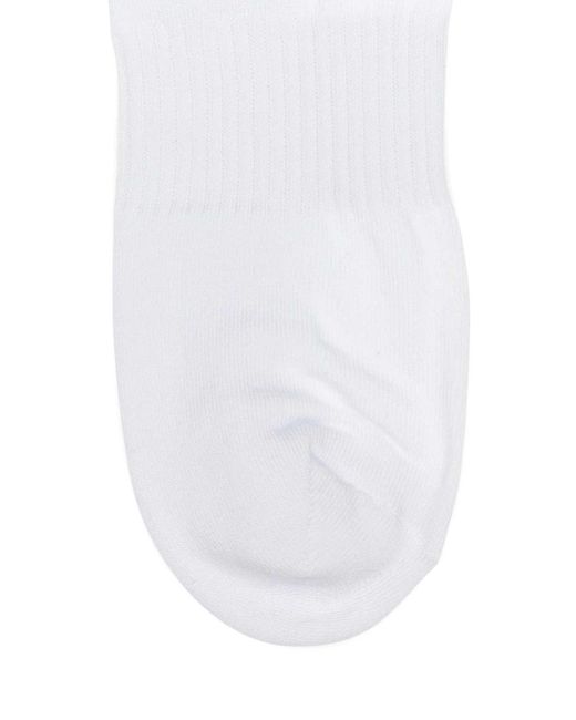 Marcelo Burlon White Stretch Cotton Blend Socks for men