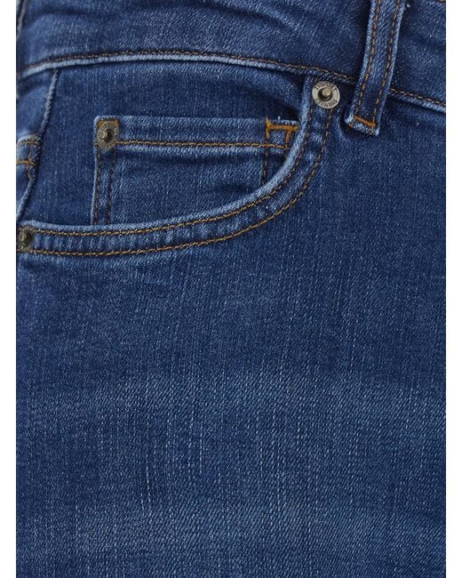 Twinset Blue Straight-Cut Jeans Cotton
