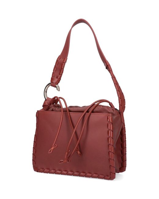 Chloé Red Mate Multi-Gusset Shoulder Bag