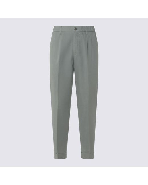 GTA IL PANTALONE Gray Trousers Co Linen for men