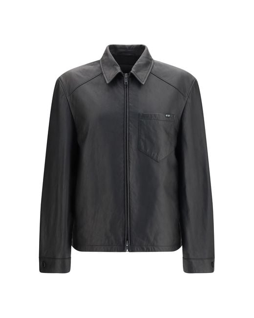 Prada Gray Jacket Nappa Leather Lambskin for men