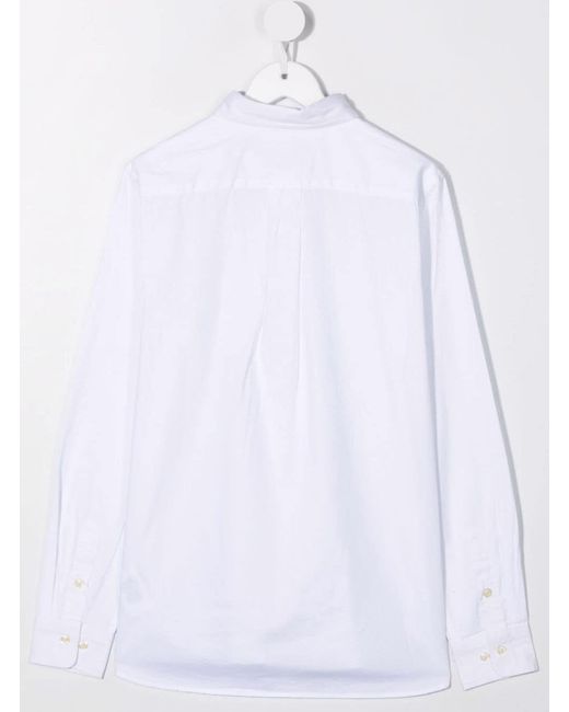 Polo Ralph Lauren White Long Sleeve Shirt With Logo Embroidery Cotton for men