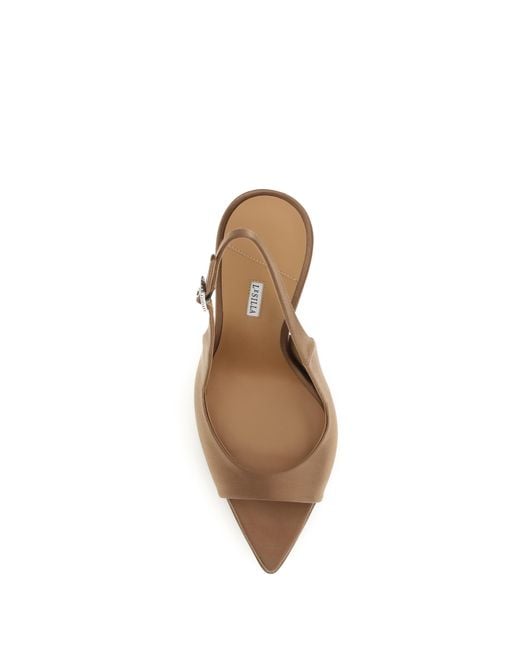 Le Silla White Bella Chanel Sandals Silk