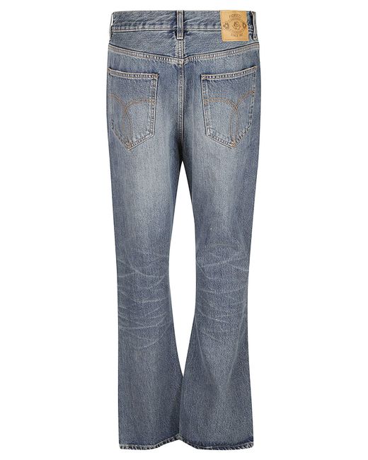 Fiorucci Blue Flared Low Rise Jeans for men