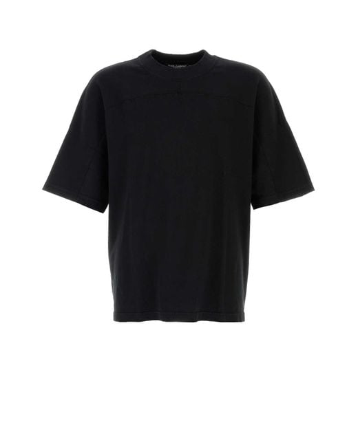 Dolce & Gabbana Black Logo Patch Crewneck T-Shirt for men