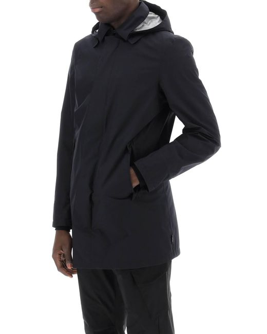 Herno Black Laminar Carcoat for men