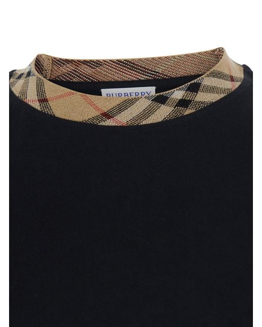 Burberry Black T-Shirt Ryan Cotton T-Shirts for men