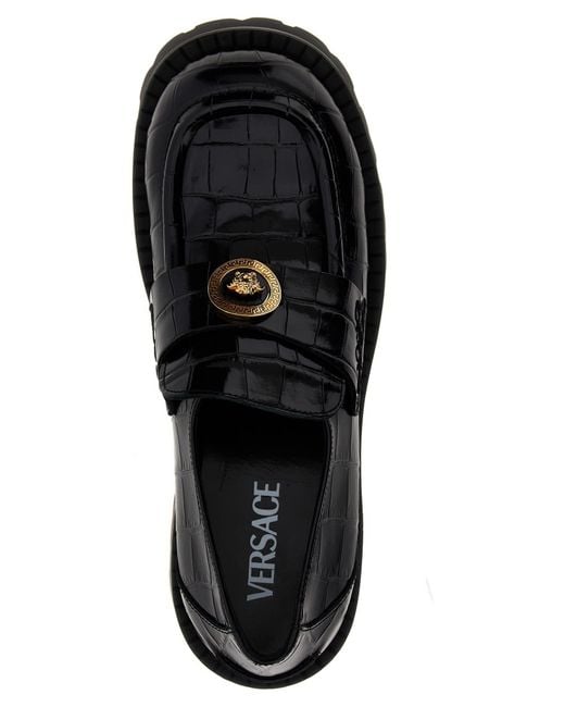 Versace Black Vagabond Loafers