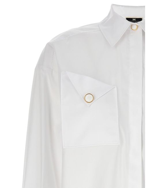 Elisabetta Franchi White Pocket Shirt Shirt, Blouse