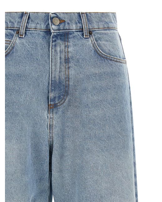 GIUSEPPE DI MORABITO Blue Cotton Bermuda Shorts